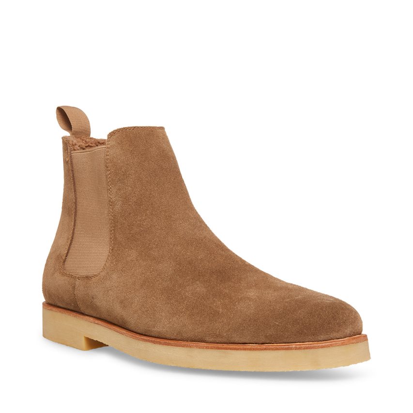 Botines Chelsea Steve Madden Wilshire-s Gamuza Hombre Marrones | ES HE46S0